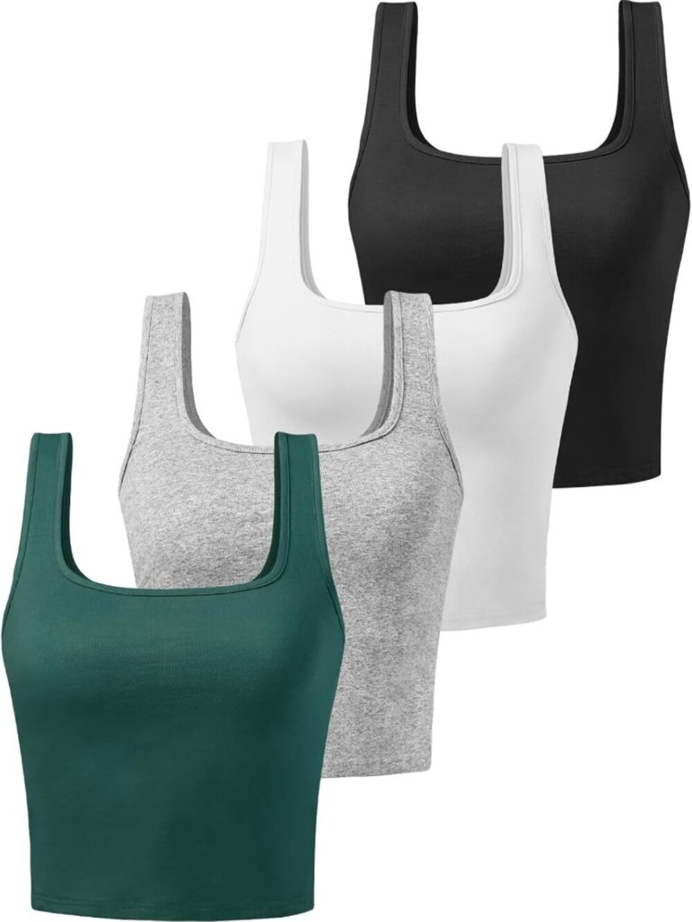 Cropped Athletic Tank Tops for Women - Workout Crop Shirts, Activewear